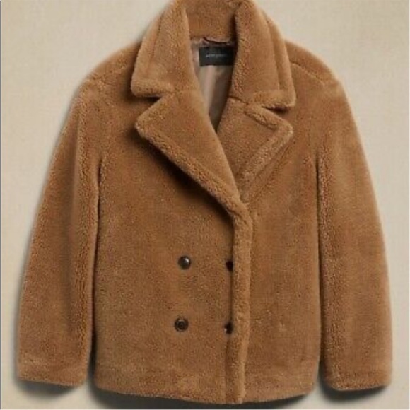 Banana Republic Faux Fur Teddy Coat. NWT - Picture 2 of 11